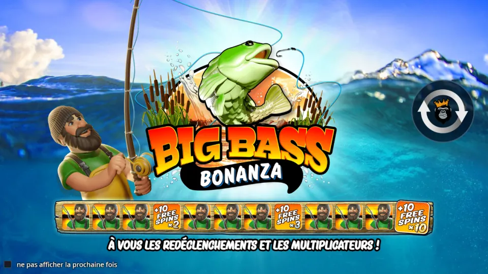 Big Bass Bonanza, écran du jeu Big Bass Bonanza, écran du jeu