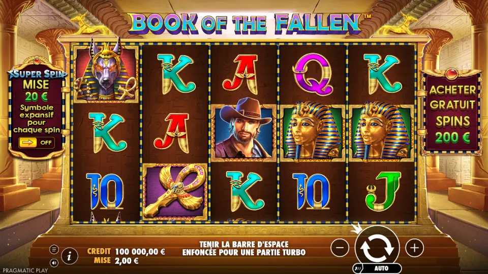 Book of the Fallen, écran du jeu