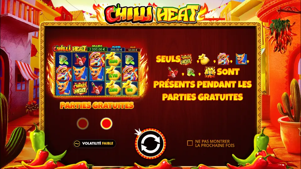 Chilli Heat, écran du jeu Chilli Heat, écran du jeu