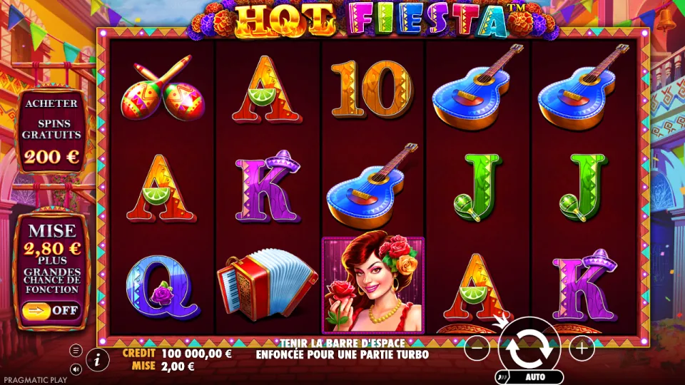 Hot Fiesta, écran du jeu Hot Fiesta, écran du jeu