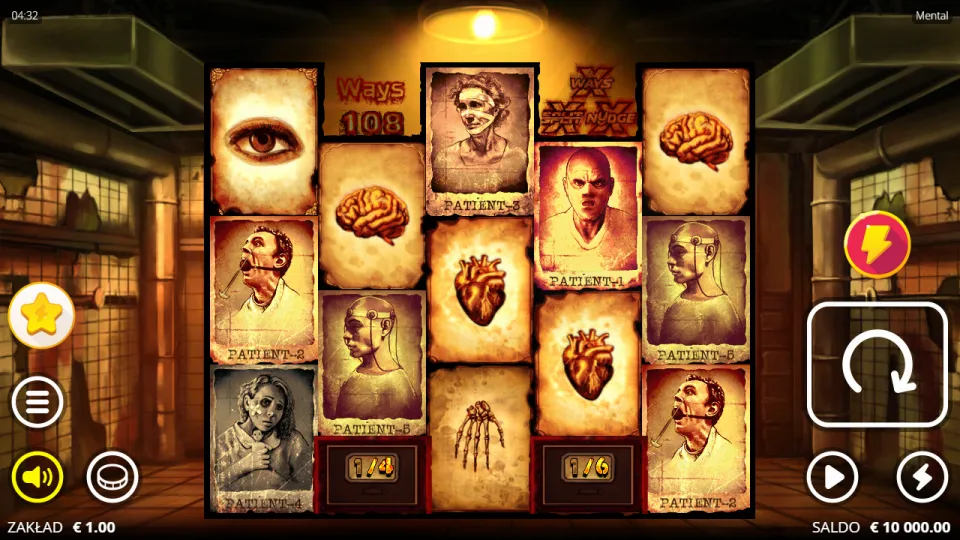 Mental, écran du jeu Mental, écran du jeu