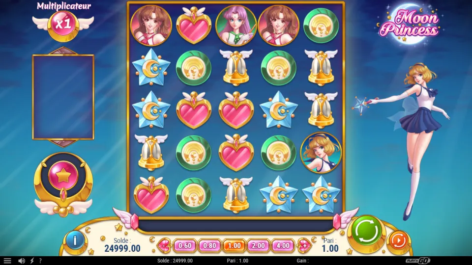 Moon Princess, écran après un tour Moon Princess, écran après un tour