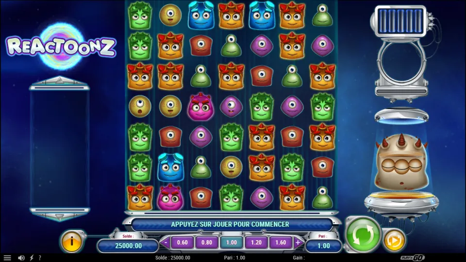 Reactoonz, écran du jeu Reactoonz, écran du jeu