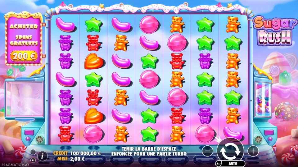 Sugar Rush, écran du jeu Sugar Rush, écran du jeu