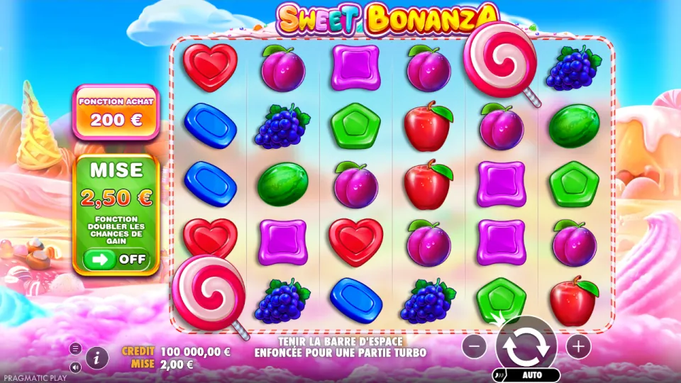 Sweet Bonanza, écran après un tour