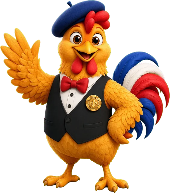 Gaston, le coq mascotte de CoqSpin
