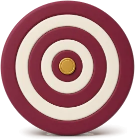 Cible bordeaux et or, symbole d’un budget de jeu fixé à l’avance