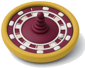 Roulette de casino avec des jetons, symbole du casino en direct
