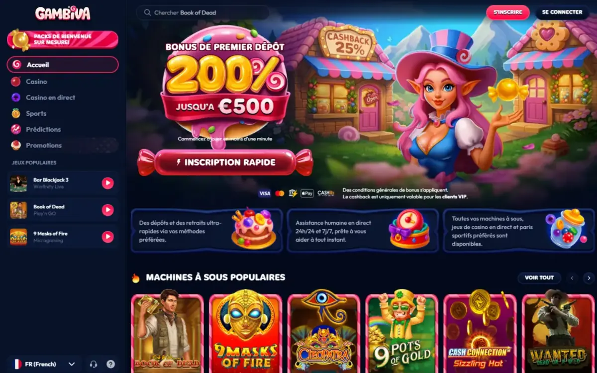 Gambiva Casino Gambiva Casino: page d’accueil du casino